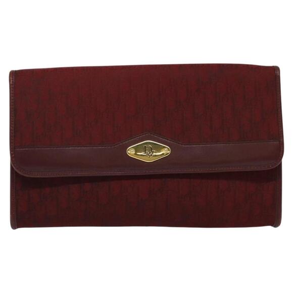 DIOR Trotter Canvas Chain Shoulder Bag Red - Picture 2 of 12